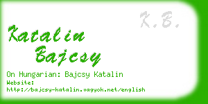 katalin bajcsy business card